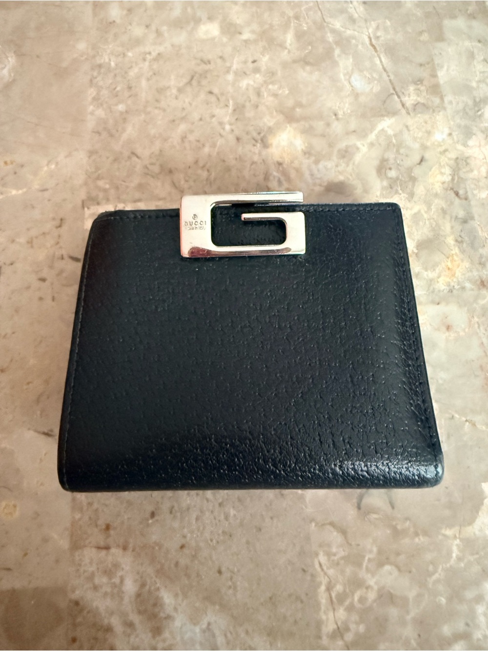 Gucci Black Leather G Logo Wallet
